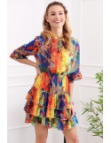 Airy dress with colorful patterns 8660 - Online store - Boutique